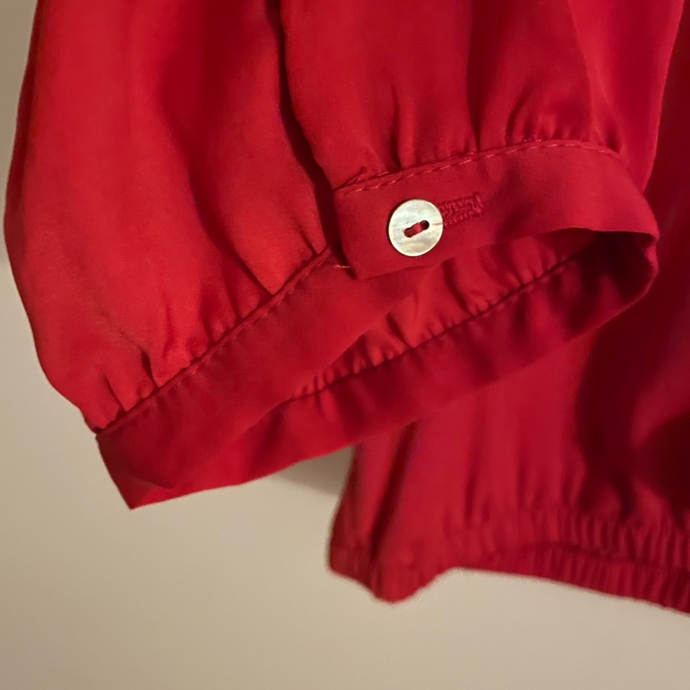 Zara Vibrant Red Ruffle Blouse - Picture 4 of 4
